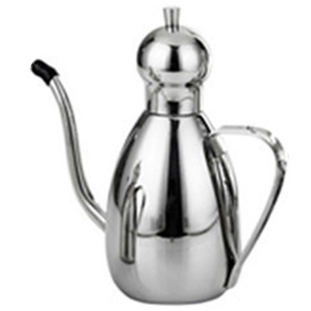 Stainless Steel Oil Pot Drum Type Leakproof Seasoning Container with Cap Kitchen for Soy Sauce Cooking Tool 500ML