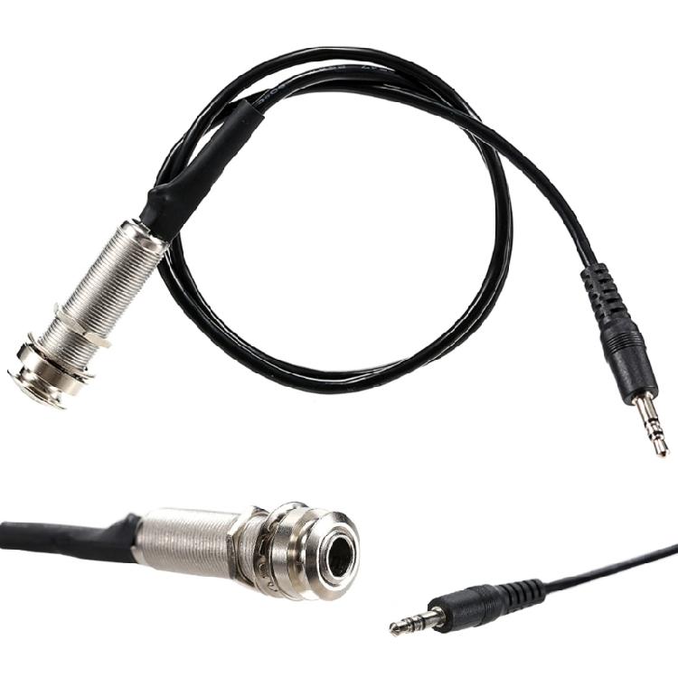 Guitar Piezo Adapter Cable 66cm Endpin Output Jacks Stereo Connection Quick Installation Acoustic Pickup Replacement Cord