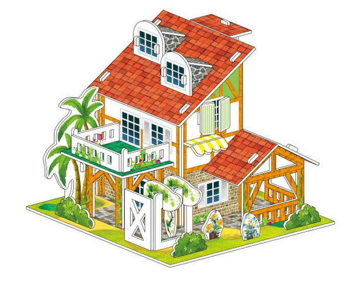 

Сделай сам 3D пазл модель игрушка для детей: Миниатюрный дом ручной работы с взаимозаменяемыми деталями, подарок для мальчиков и девочек