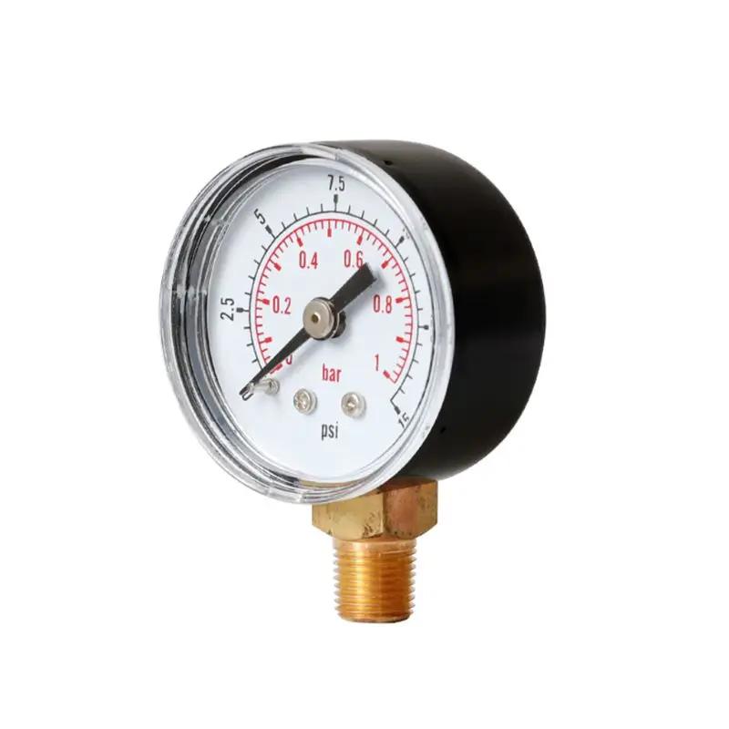 40mm Face Pressure Gauge 1/8" BSPT Bottom Mounted,accuracy 2.5%,maximum Temperature 60 ℃,Suitable for Air,water,fuel,liquids