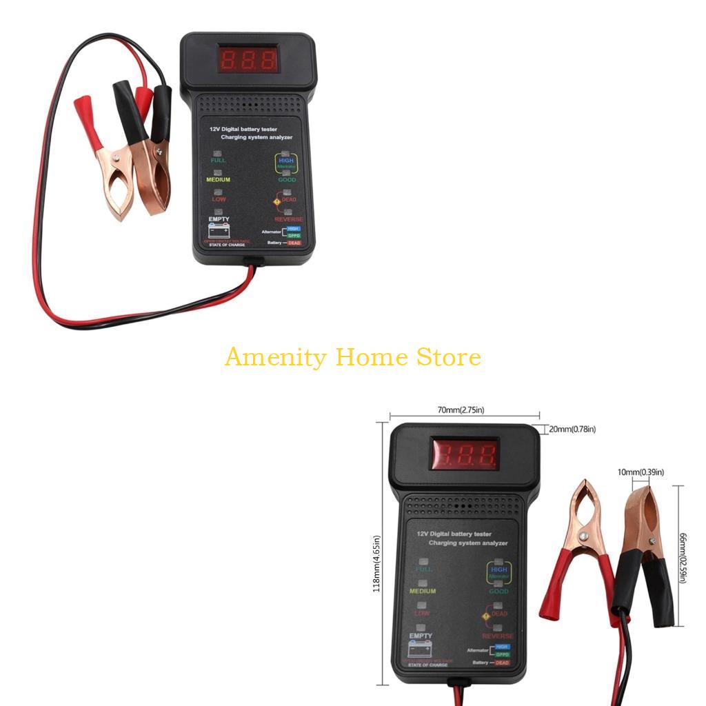 F26C Automotive- 12V Car Battery Tester Measurement Tools Charging System Analyser China Mainland
