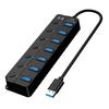 LUYING USB 7 Ports USB 6 USB 120cm USB 5Gbps Bandwidth Independent Compatible with Mac Chrome and Other Operating for Working from Home 3.0 Hub, (1
