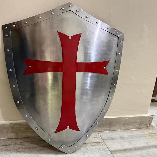 Mittelalterlicher Kreuzfahrer Schild: Schlacht Templer Rotes Kreuz 71,12 cm