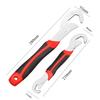 2Pcs Universal Adjustable Wrench Set Dual Head Multi-function Spanner 6-32mm Non-slip TPR Handle For Pipe Auto Household Repair