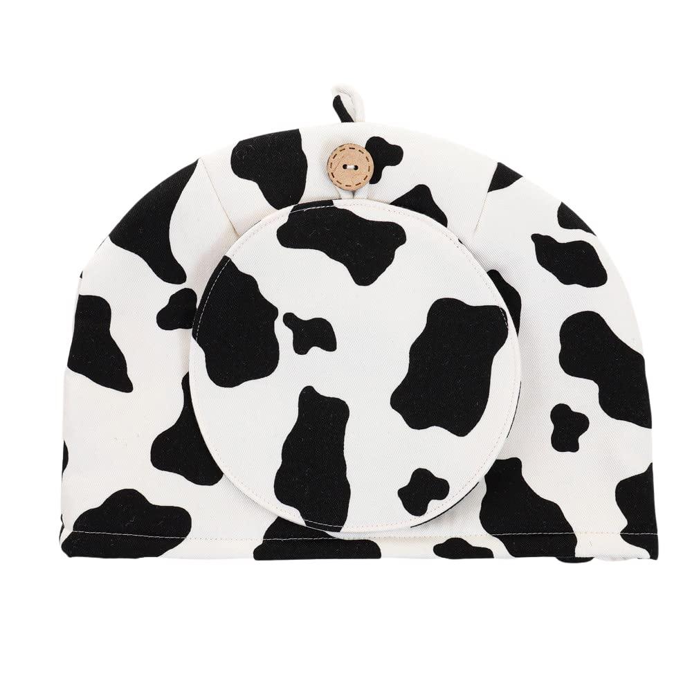 

Стильная грелка для чайника с белым животным дизайном коровы голштинской породы, изготовленная Кавашимой Сачико и Акико, сделано в Японии, 100% хлопок