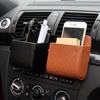Car Airs Vent Storage Bag,Dashboard Tidy Hanging Leather Organizer Box,Glasses Phone Holder,Storage Organizer Car Accessorie