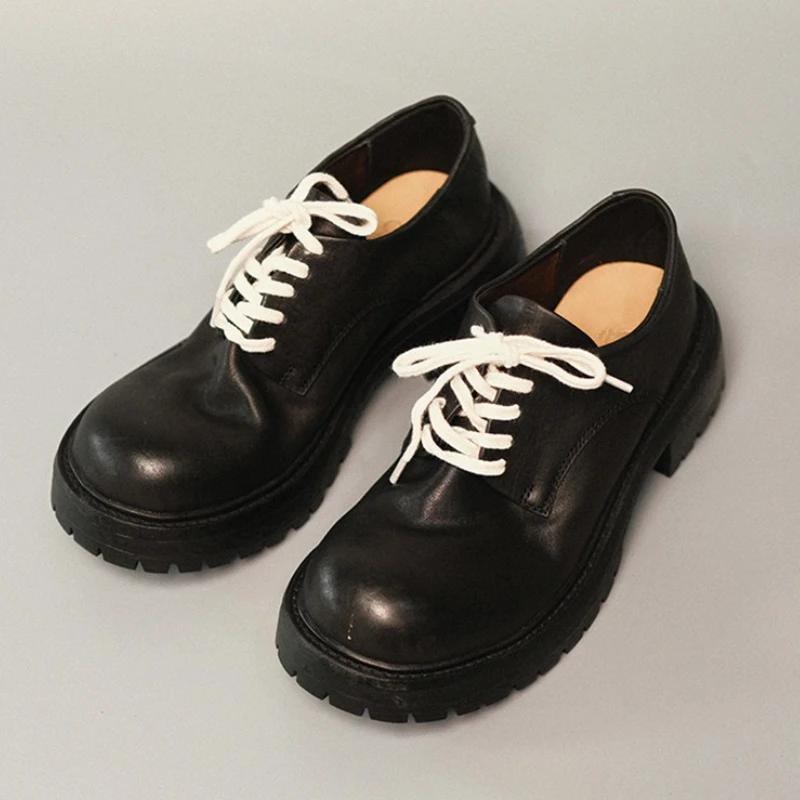 

Ретро шнуровка платформа повседневная обувь женская круглый носок мелкая дизайнерская обувь комфортные легкие лоферы для дам Mujer 40