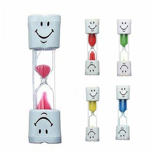 

2-Minute Hourglass with Smiley Face Timer, Kids Toothbrush Timer, Cooking Timer, Training Timer, Multicolor