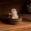 Purple Clay Lying Tiger Tea Pet Japanese Tea Games Tea Figurine Play Toys Tea Statue Ornaments Cha Accessories Craftsmanship