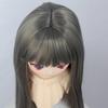 Linfairy 8-9 Inch 1/3 Doll Long Wig, Straight Long Hair (Dark Silver)