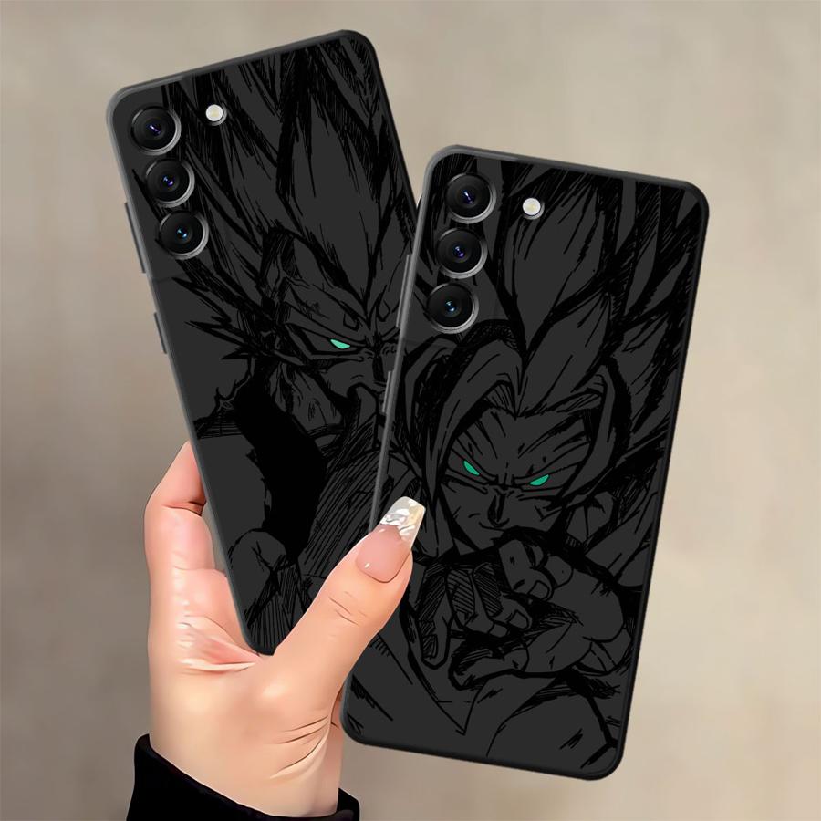 Case for Samsung Galaxy A20 A13 A06 A05 A17 A04 A40 A16 A30 A15 A50 A10 A12 A70 Black Soft Phone Cover Dragon Ball Vegeta Son