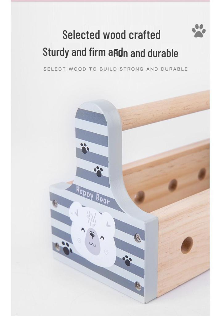 Children's DIY Wooden Tool Set: European-Style Role-Playing Nut and Screw Toy