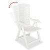 VidaXL 2 pcs Chaises inclinables de jardin Plastique Blanc