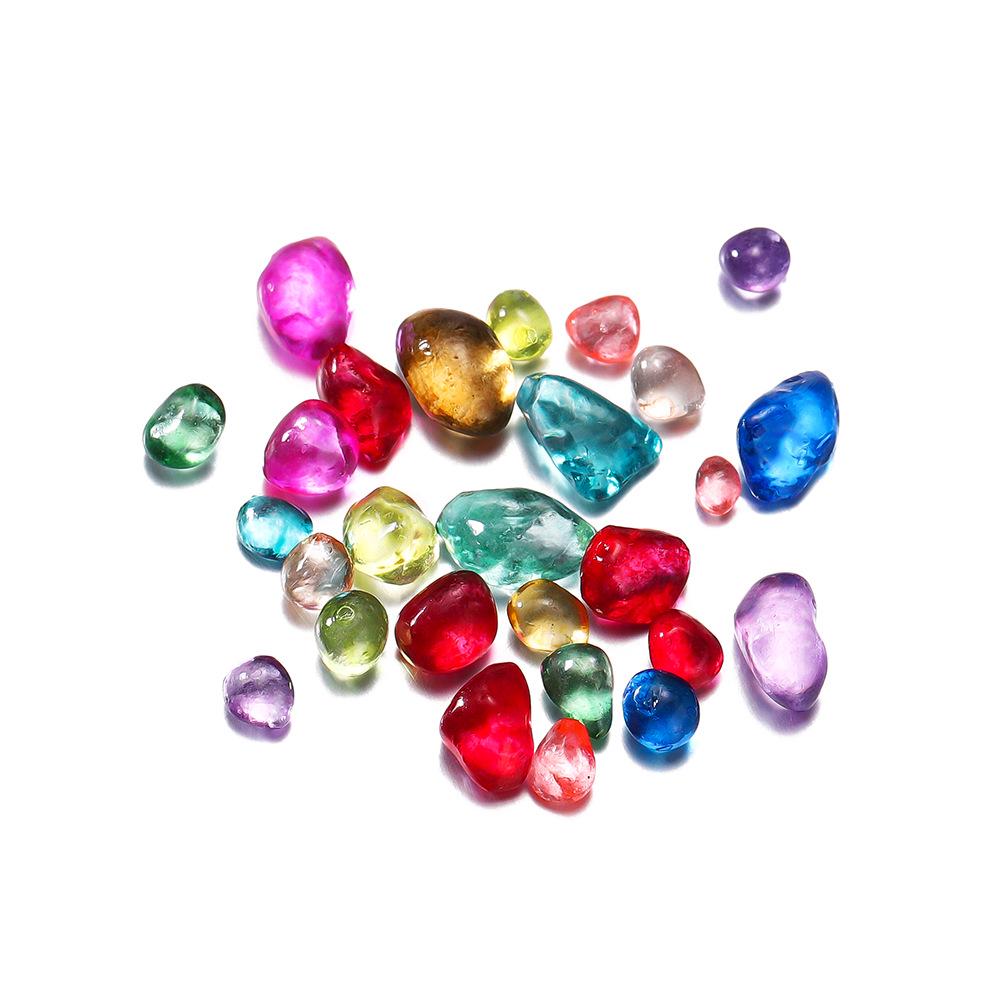 Colored Glass Crushed Stone for DIY Jewelry, Fish Tank Decoration, Landscaping, and Epoxy Crafts (3-8mm)