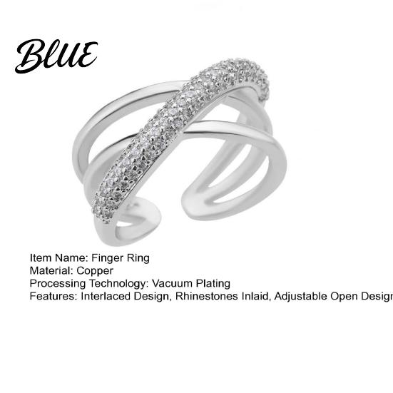 Layered Ring Finger Adjustable Open Design Multi-Layer Interlaced Winding Shape