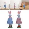 Easter Bunny Figurine Bunny Sulpture Resin Rabbit Statue Easter Decor for Bedroom