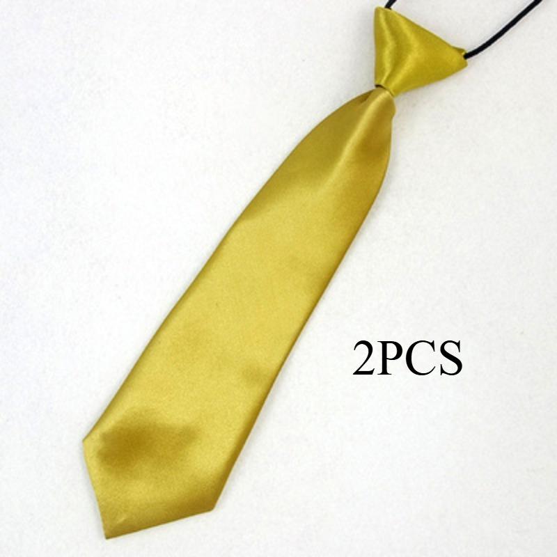 Children's Team Performance Convenient Tie Korean Version Solid Color Baby Casual Lazy Rubber Band Tie