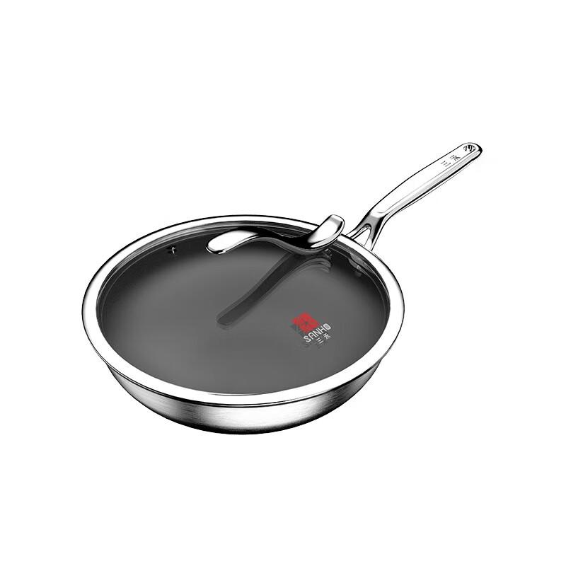 Sanhe 0-Coating Pure Titanium Non-Stick Wok, 30cm with Lid