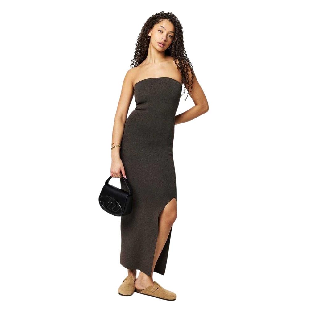 Jack Wills Womens/Ladies Ribbed Bandeau Slim Maxi Dress