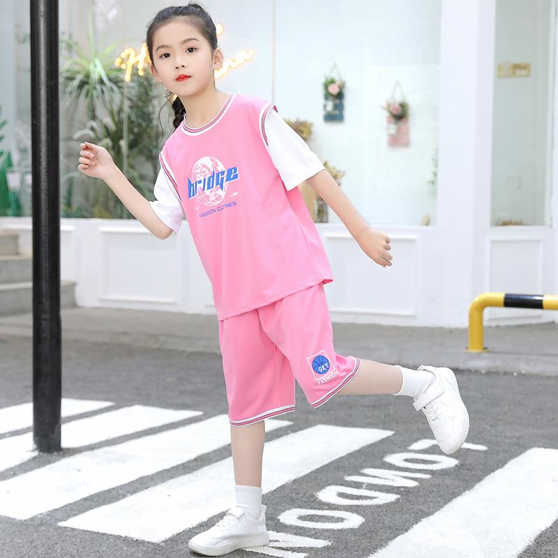 

Детский быстросохнущий спортивный костюм: Летние шорты и футболка для мальчиков и девочек 100 cm