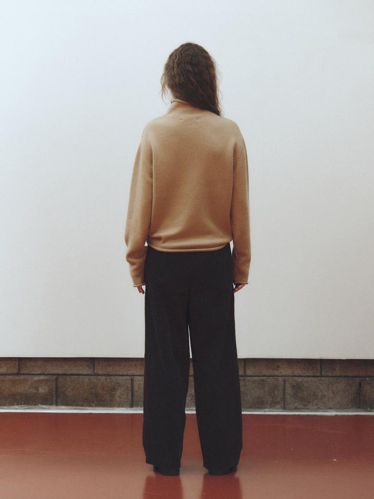 Reply Cashmere Blend High Neck Top_Camel