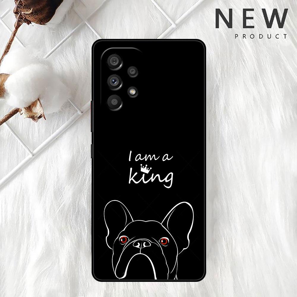 French Bulldog Black White Case For Samsung Galaxy A52 A12 A53 A32 4G A13 A51 A21s A71 A22 A33 A72 A31 A03s Phone Cover