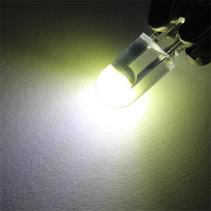 5/10/20/50/100Pcs 12V W5W T10 Led Car Light COB Glass 6000K White Light Auto Automobiles License Plate Lamp Dome Read Light