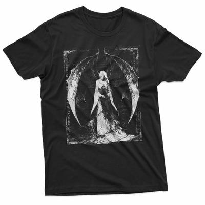 Dunkle Fantasy Gothic Engel Mit Fledermausflügeln Kunst T-Shirt