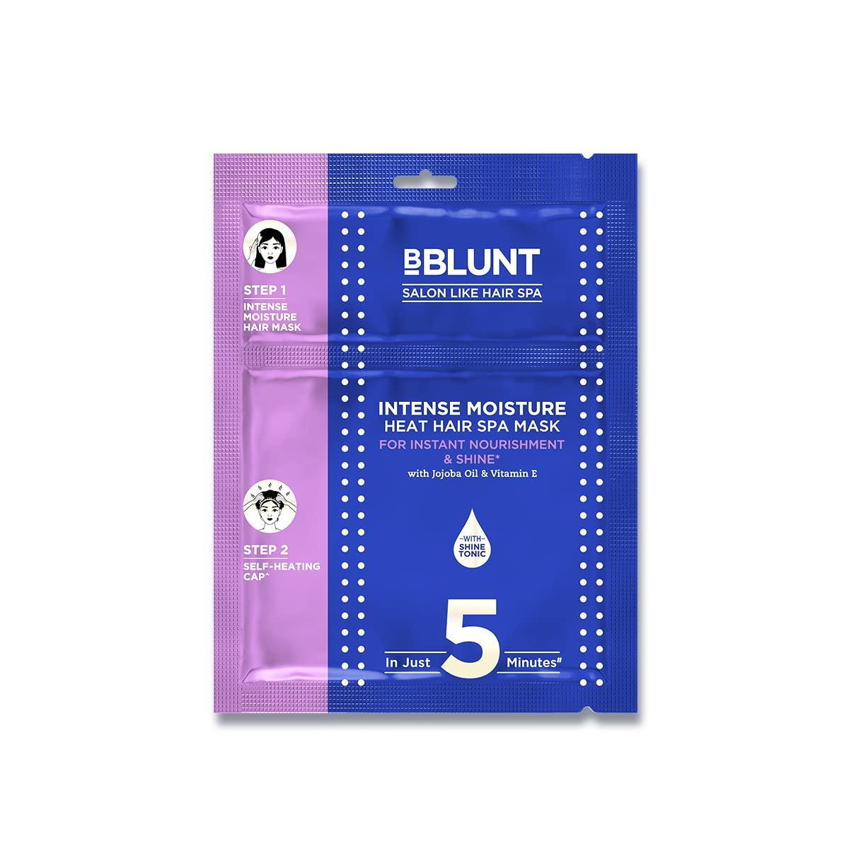 

BBLUNT Intense Moisture Heat Hair Spa Mask with Jojoba Oil & Vitamin E 70 g Pack