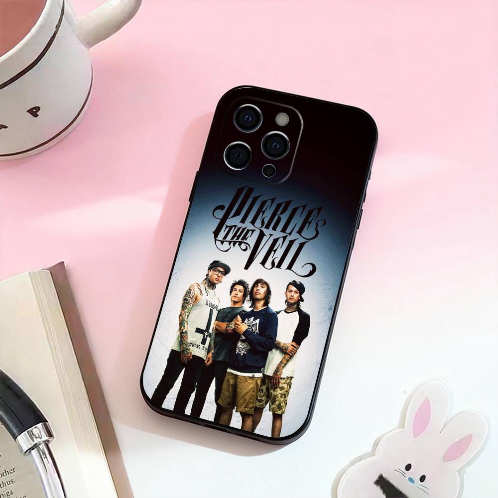 P-Pierce the V-Veil Band Phone Case Silicone Soft For IPhone 17,16,15,14,13,12,11,XS,Plus Pro Max