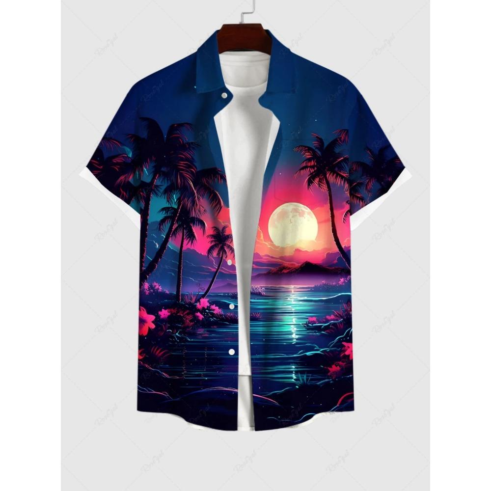 Hawaiianisches Ethno-Muster Design 3D-gedruckt Herrenhemd Sommer Casual Bedruckt Kurzarm Strand Hawaiianische Oberteile Herrenbekleidung