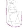 VidaXL Lot de 2 Chaises de Bistro Pliables, Sièges de Terrasse, Chaises de Balcon, Meubles de Patio Extérieur, Terre Cuite 4003407