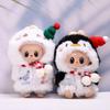 for 17cm Labubu Doll Clothes Set Christmas Penguin & Snowman Plush Outfits, Festive Party Costume with Accessories Gift