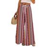 Womens Pants Wide Leg Pants With Pockets Casual Trousers Printed  Elastic Waist Sweatpants