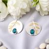 Blue Apatite Gemstone 925 Sterling Silver Women Jewelry Handmade Earrings 1.73" EE-176-16