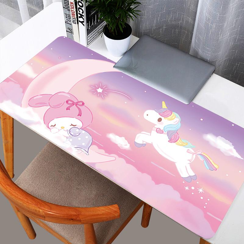My Melody Mouse Pads Computer Laptop Big durable Keyboard Mouse Mat Anime Mousepad Keyboards Gamers Decoracion Desk Mat