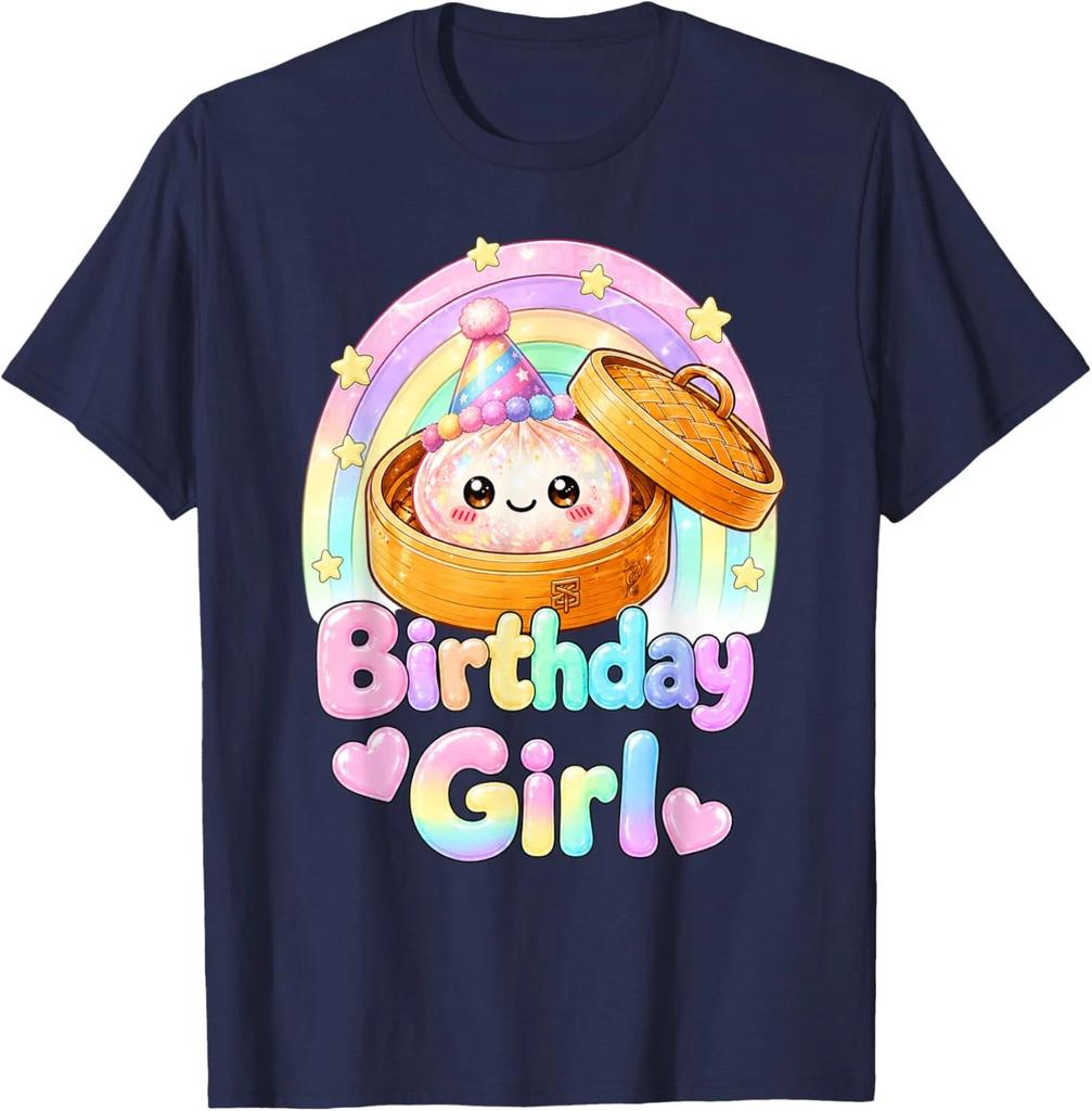 Wszystkiego najlepszego Dziewczyno Kawaii Pierożek Anime Impreza Urodzinowa Unisex Koszulka