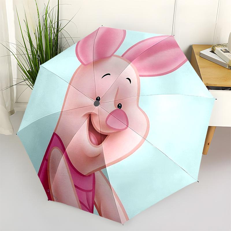 

Winnie and friends Themed Travel Umbrella-8 Ribs Automatic Opening and Closing, Portable Folding Design, Compact and Stylish Umbrella