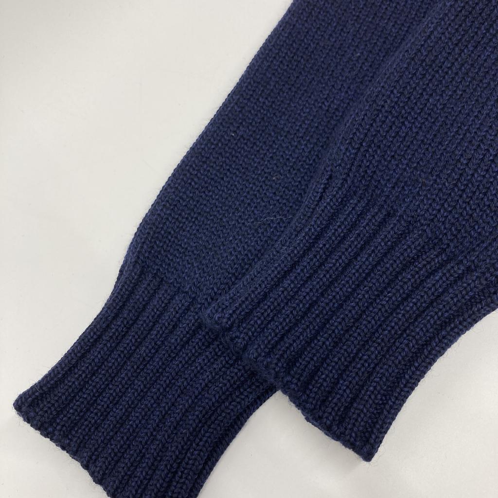 ZANONE 812519 CHIOTO Navy 5 Gauge Wool Solid Knit Cardigan Tops 50 NavyUsed