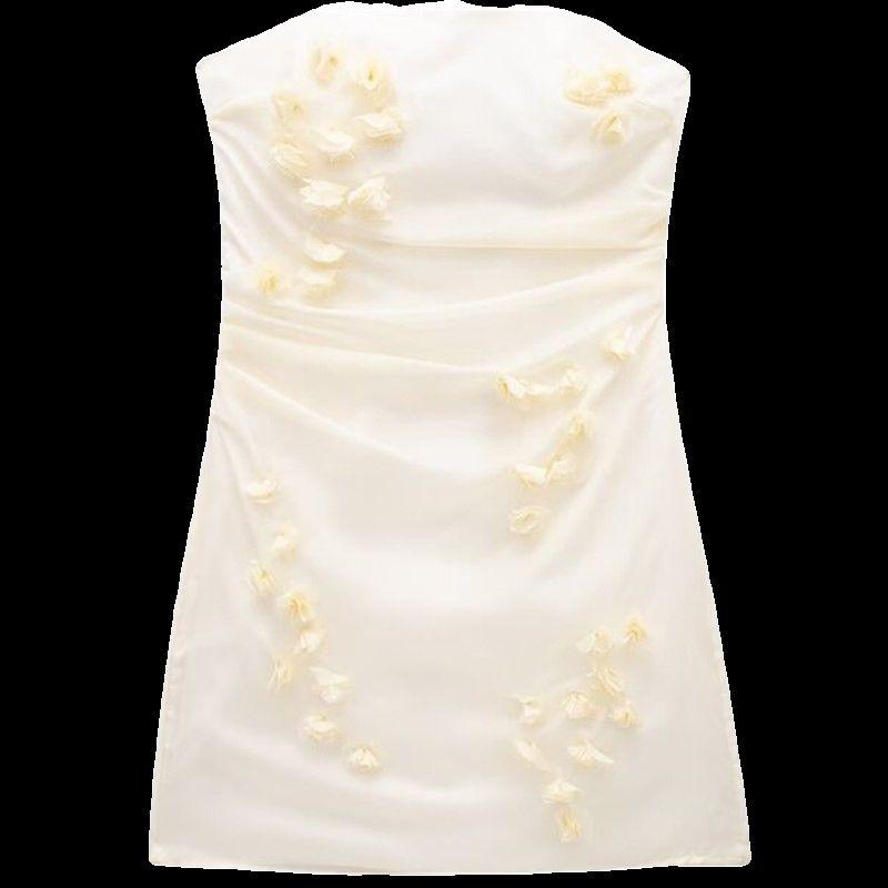 Fashion Style 2024 Summer New Women's Flower Print Transparent Organza Dress 0881329 712