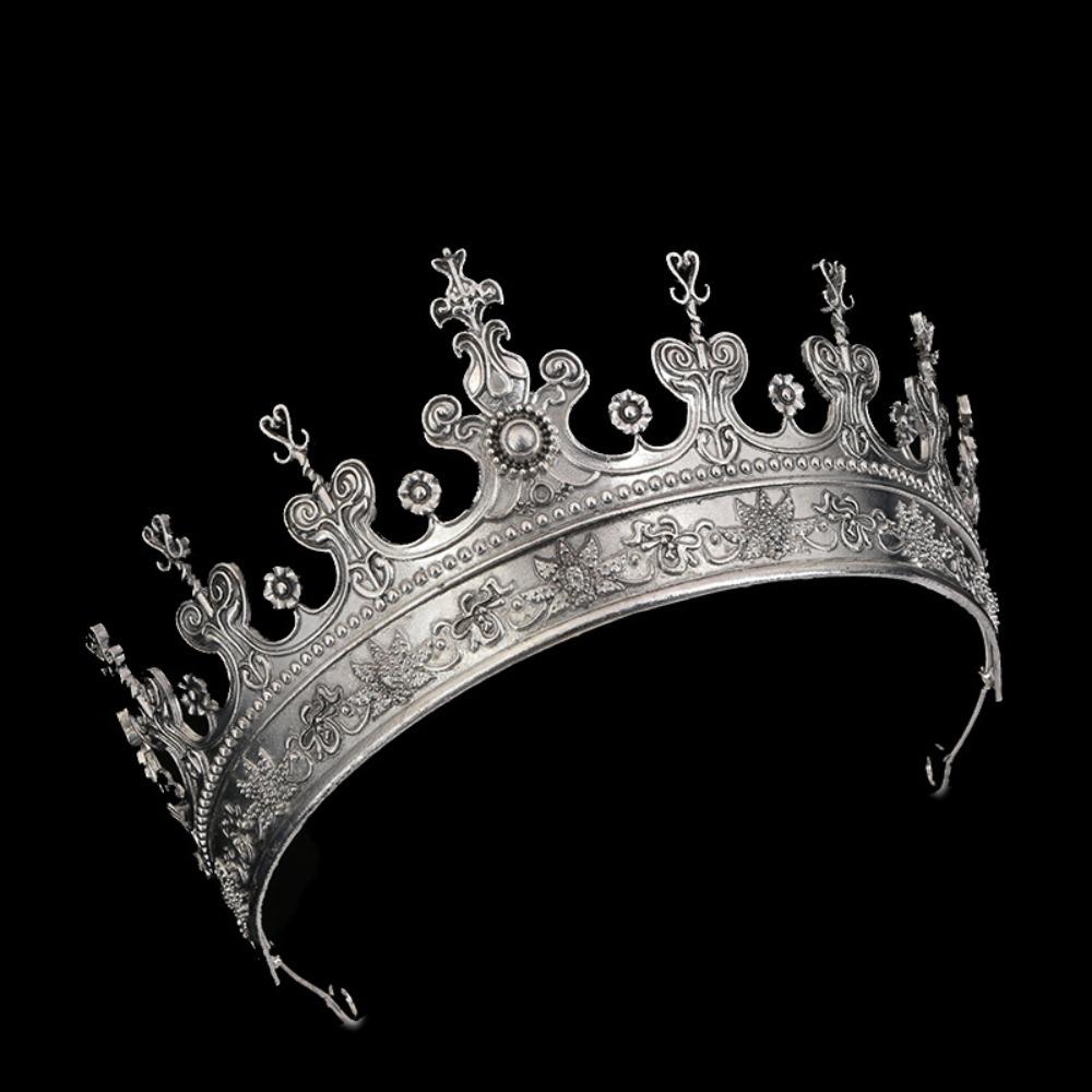 Cosplay Vintage Male Crown Stage Performance Prince Crown Hair Hoop Medieval King Crown  Unisex