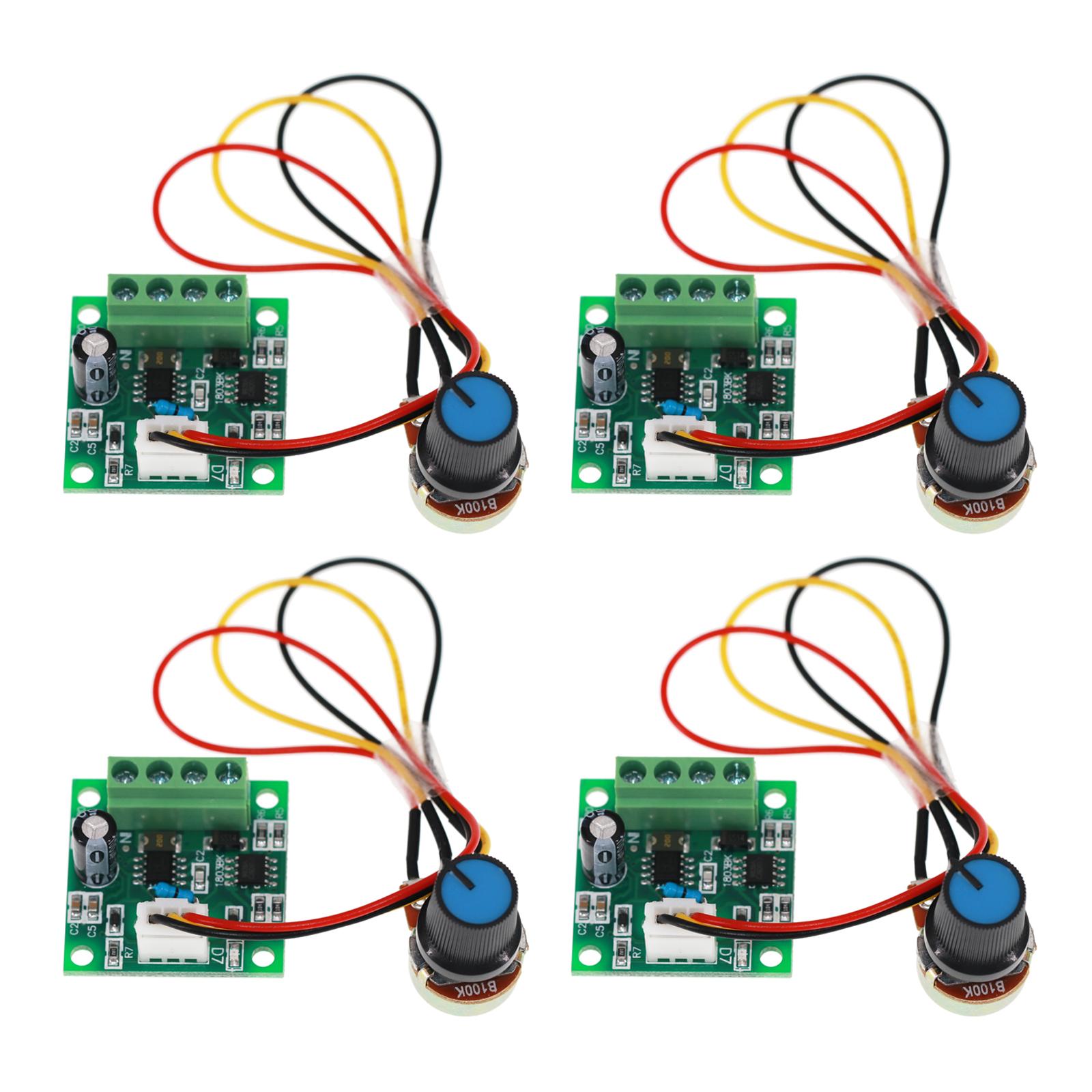 

4Pcs Motor Speeds Controllers Modules Potentiometer 1.8/3/5/6/12V 2A PWM Controllers Potentiometer Speeds Adjustment