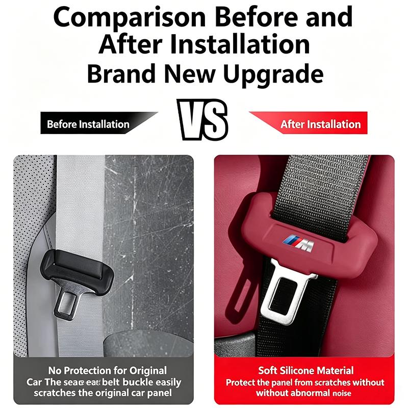 Silicone Car Seat Belt Buckle Protective Cover Decorative Accessories For BMW M E46 E90 E60 F30 F10 E39 E36 F20 G20 G30 E92 E87