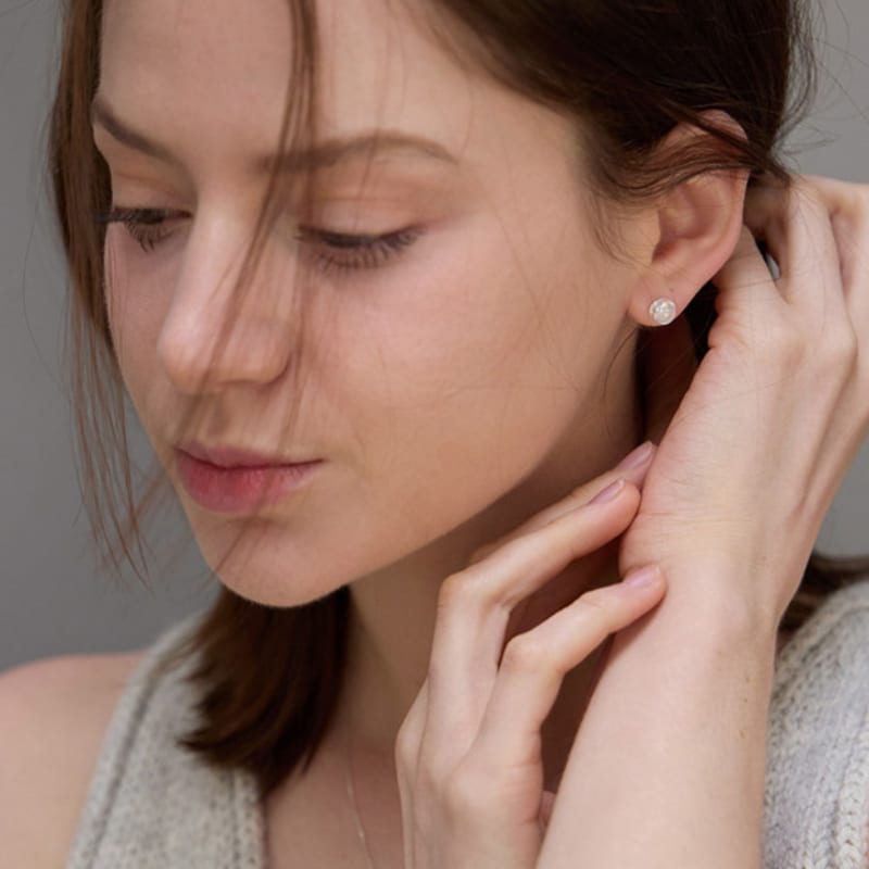 PAIGEFLYNN JEWELRY [925 Silver] Bubble Dew Gut Earrings