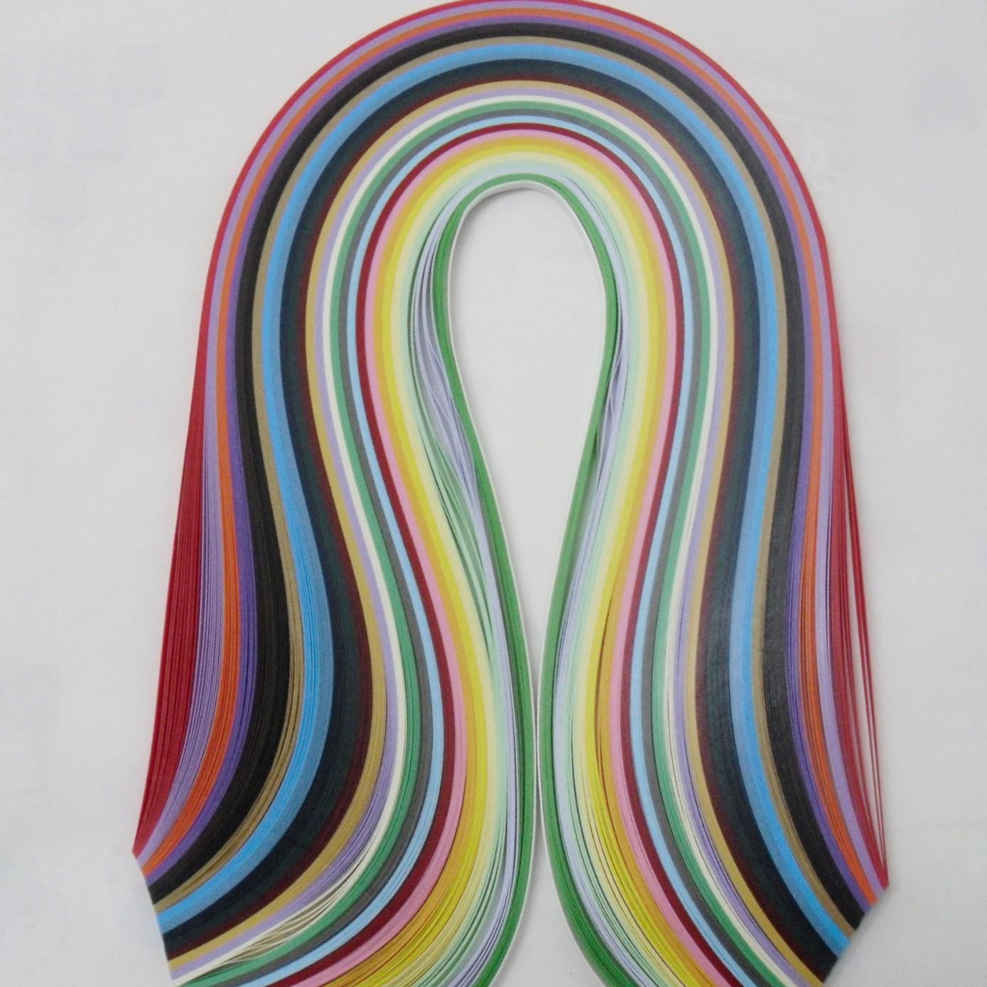 

260 Colorful Quilling Strips in 26 Colors, Available in 3mm, 5mm, 7mm, and 10mm Options 3mm (260 strips, 26 colors)