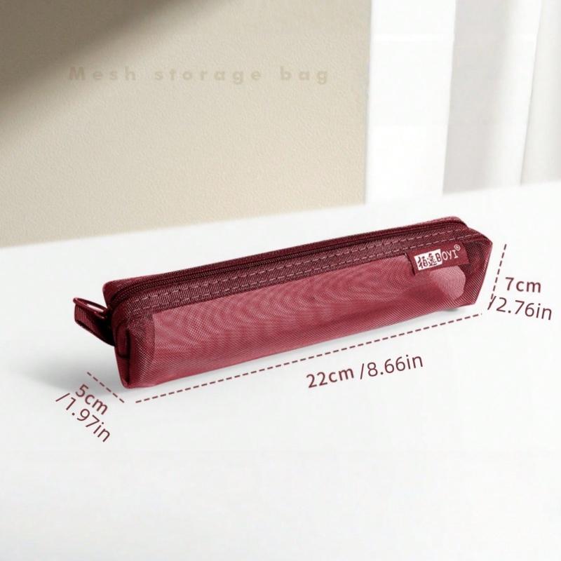 1 Stück Transparente Netz-Federtasche, Tragbare Aufbewahrung Geeignet für Schüler, Multifunktionale Transparente Federtasche