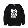 BE NICE HUNAN Retro Round Neck Casual Hoodie