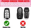 [ Side Diamonds ] 4 Buttons TPU Car Key Case Cover Shell Fob for Ford Fusion Edge Escape Explorer Taurus Expedition Ranger F-150