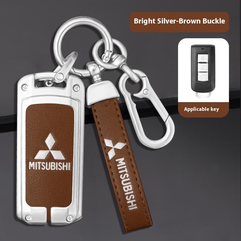 

Car Zinc Alloy Key Case Bag Metal Key Shell For Mitsubishi Outlander Pajero L200 Triton Colt Lancer EX Evolution X Ralliart Asx