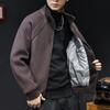 Herren High-Neck Weiße Daunenjacke: Strickmantel Pullover für Herbst/Winter 2025, Lässig und Übergröße.